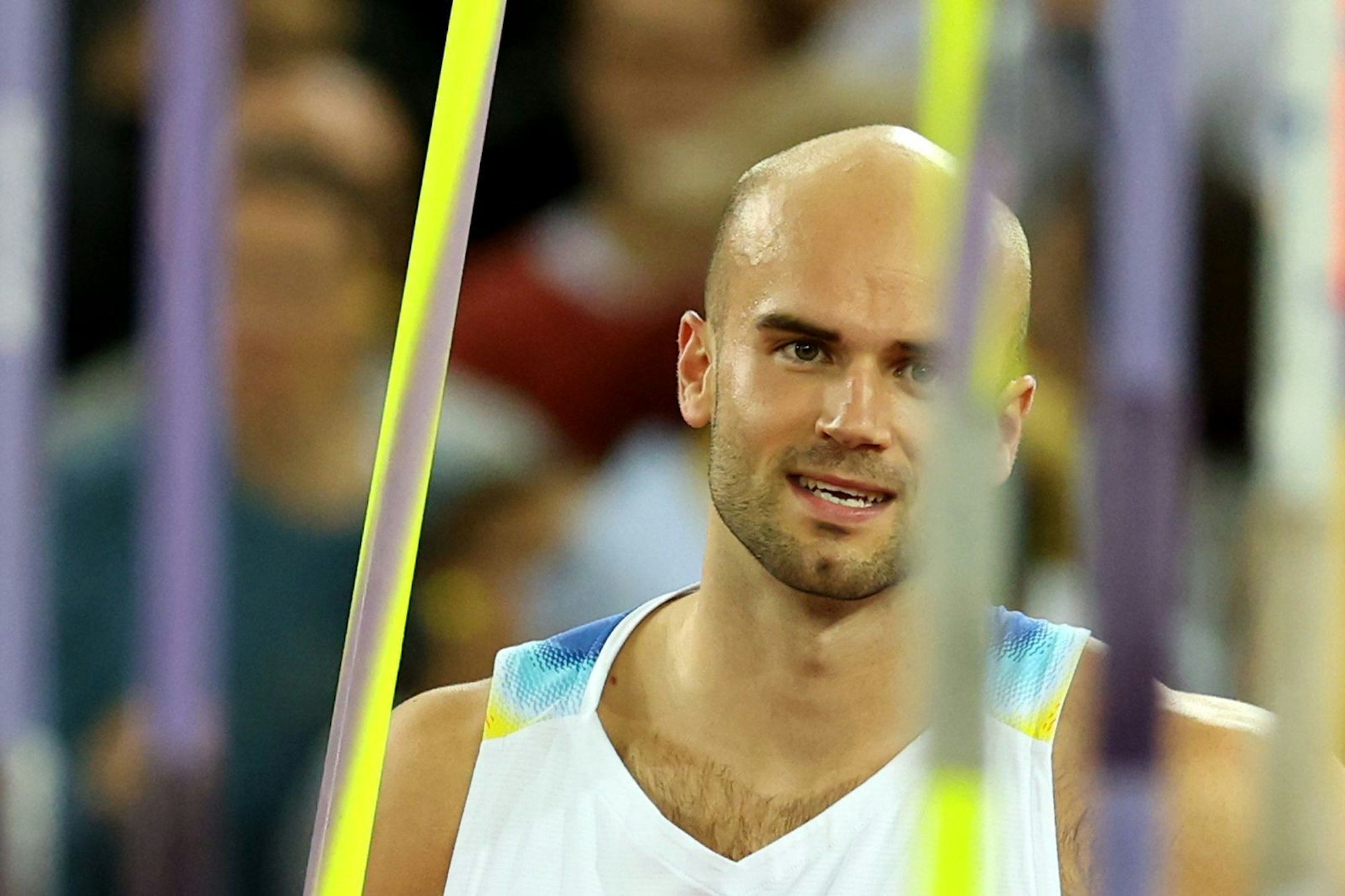 Noch ein Topfavorit aus Deutschland: Julian Weber möchte Gold im Sperwerfen holen. (Bild: 2025 Getty Images/Alexander Hassenstein)