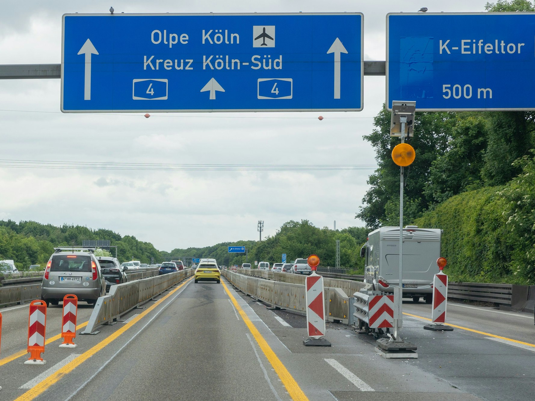 Die A4 an der Anschlussstelle Köln-Eifeltor wird komplett gesperrt.