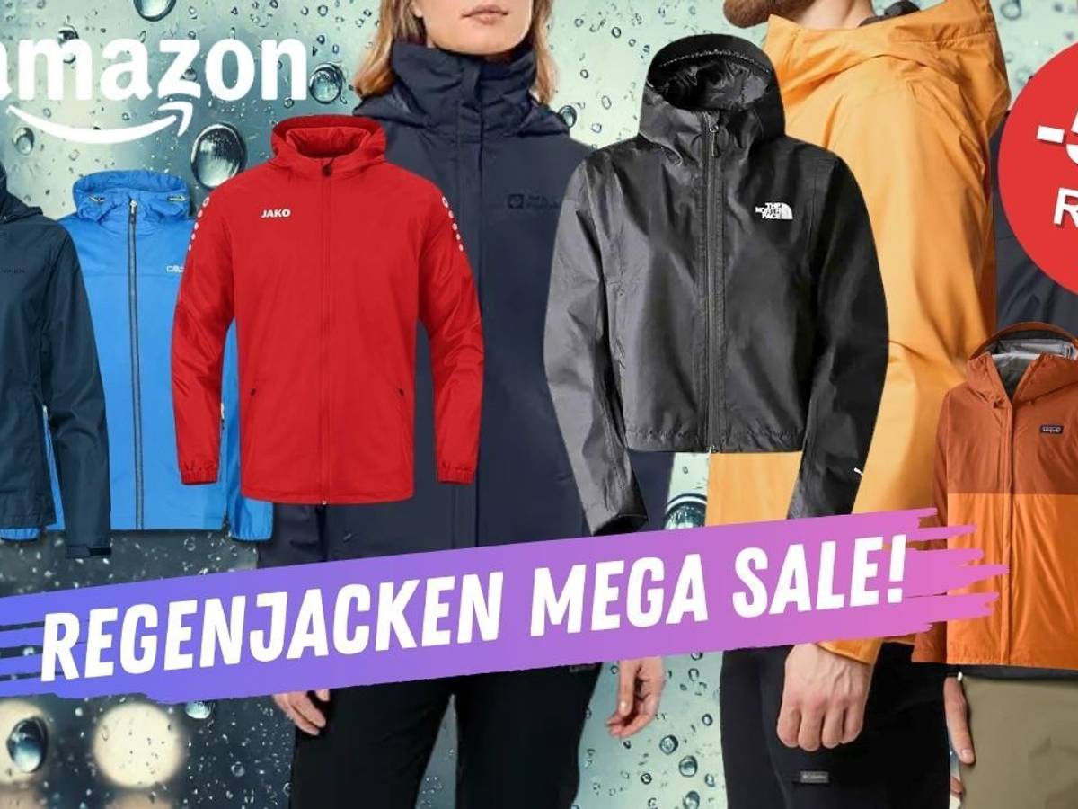Regenjacken von Marken wie Jako, The North Face, Columbia, Adidas uns viele mehr.