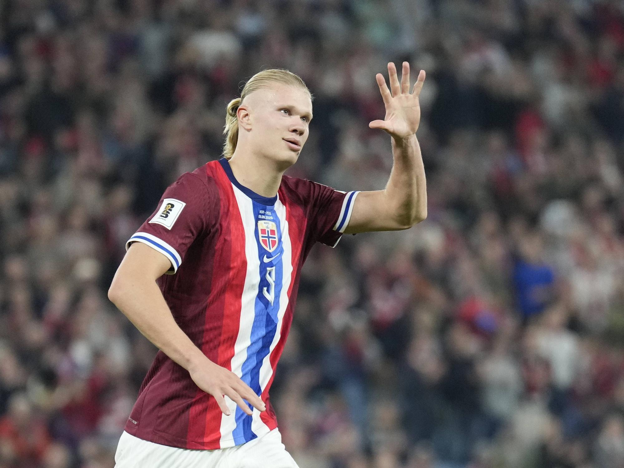 Norwegen-Stürmer Erling Haaland am Dienstagabend (9. September 2025) gegen Moldau.