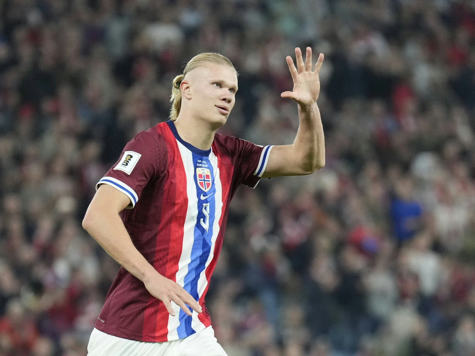 Norwegen-Stürmer Erling Haaland am Dienstagabend (9. September 2025) gegen Moldau.