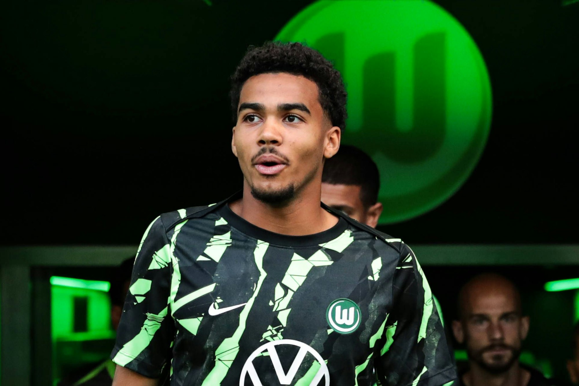 David Odogu im Spielertunnel.