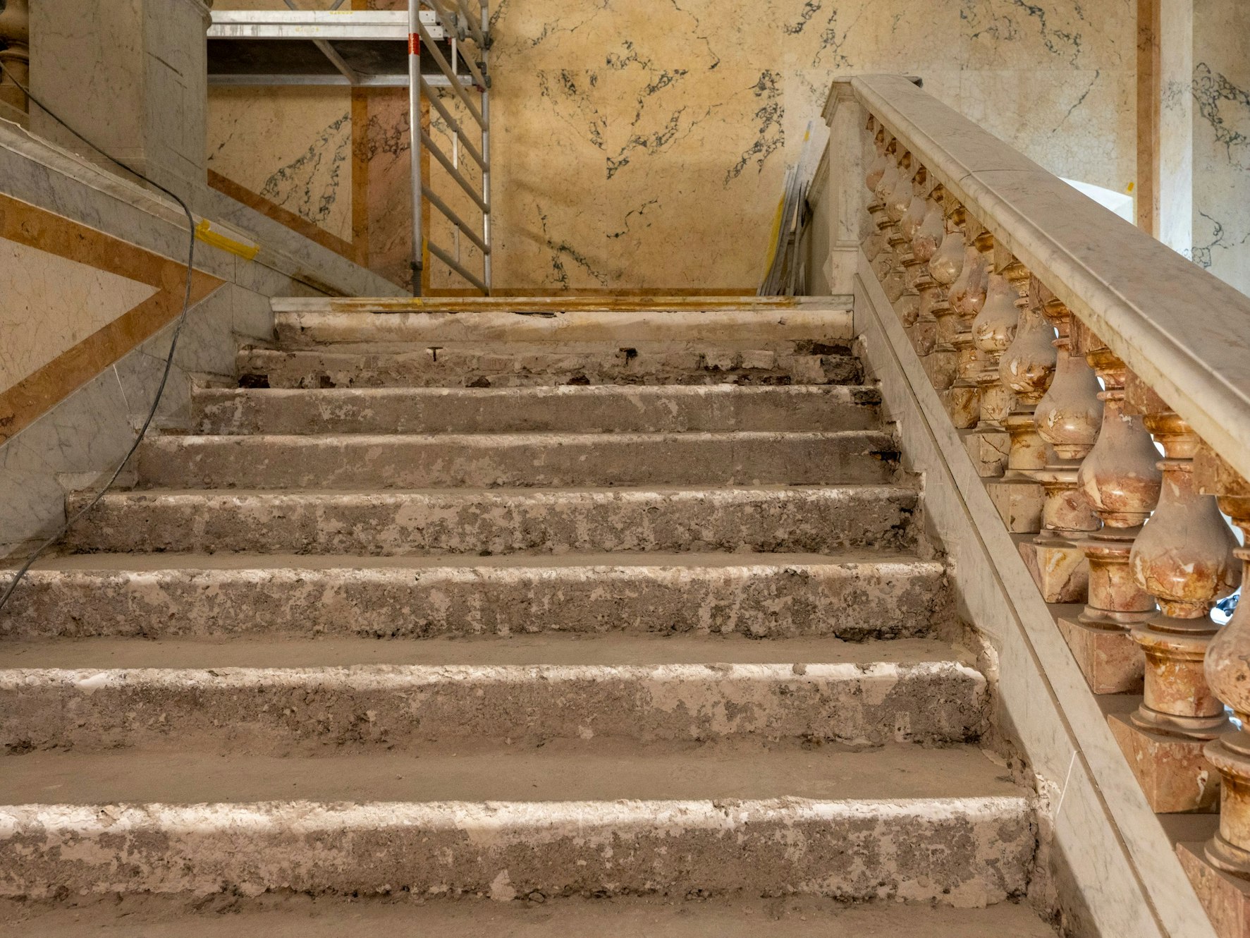 Blick auf die denkmalgeschützte Treppe.