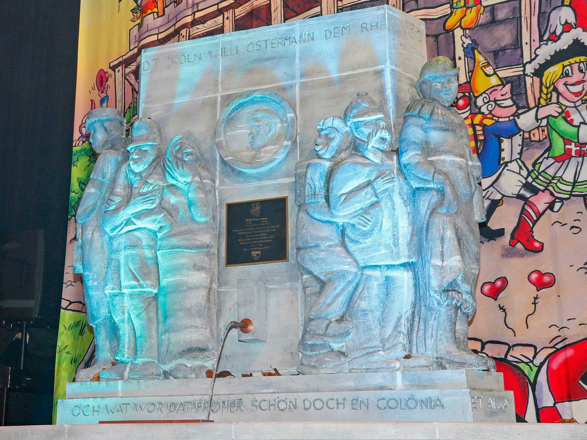 Blick auf eine Nachbildung des Ostermann-Brunnens.