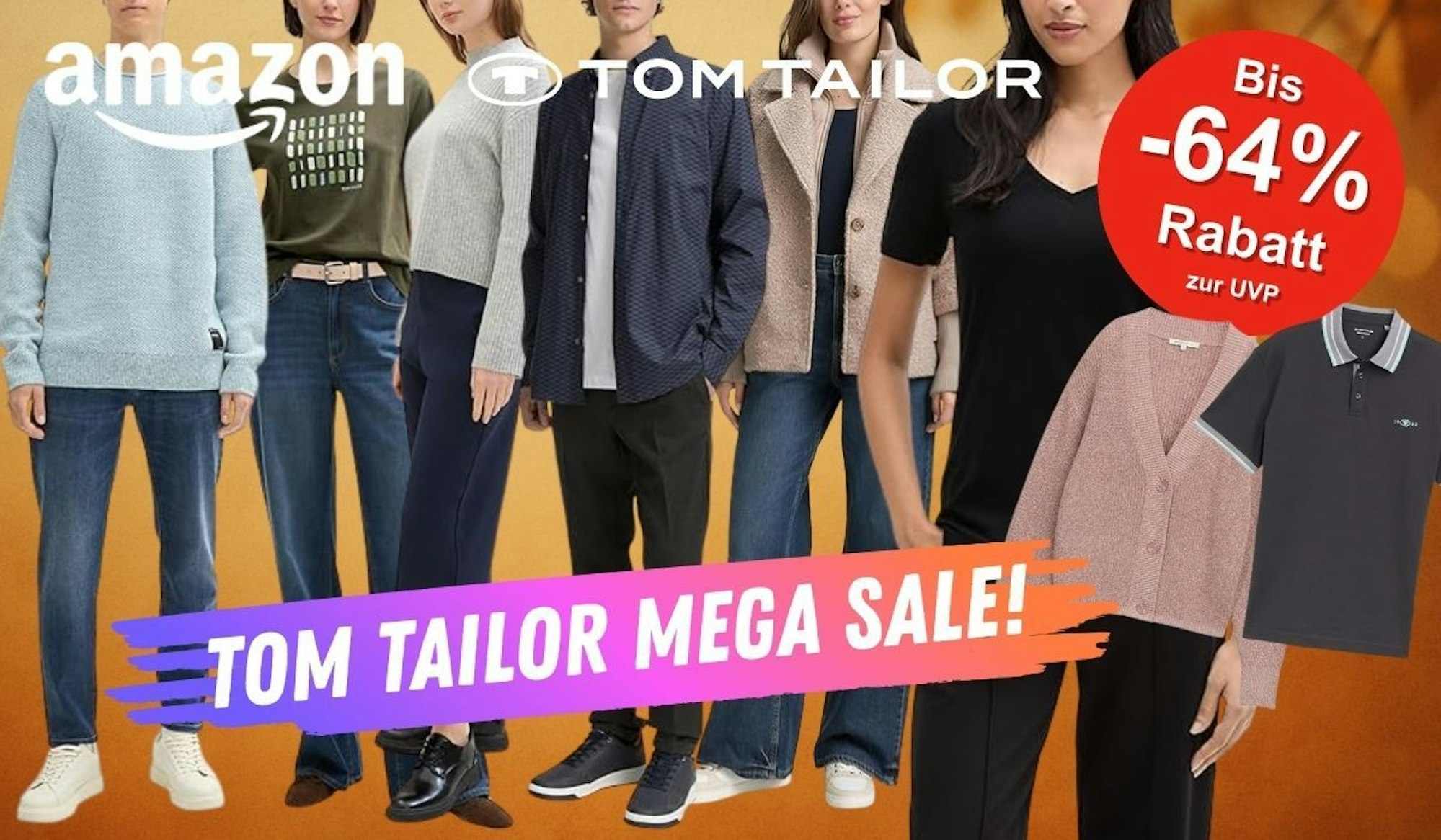 Tom Tailor Kleidung getragen von Models: Jeans, Shirts, Jacken, Pullover und mehr für Damen und Herren.