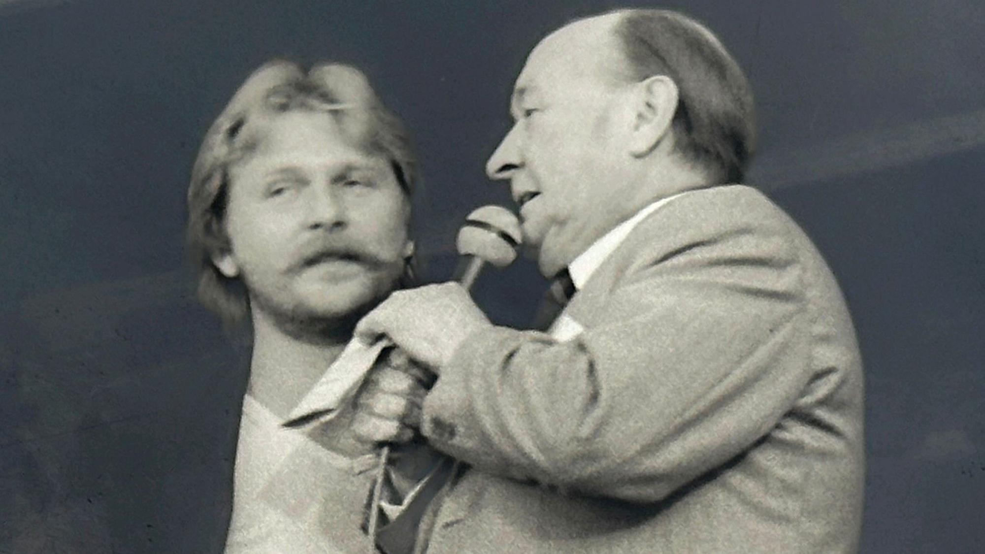 Henning Krautmacher mit Udo Werner bei der Talentprobe.