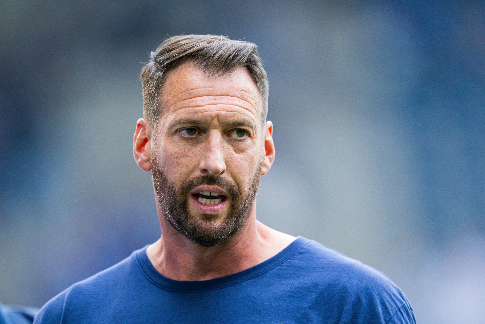 Mitch Kniat beim Aufsteiger-Duell Arminia Bielefeld gegen Dynamo Dresden am 24. August 2025.