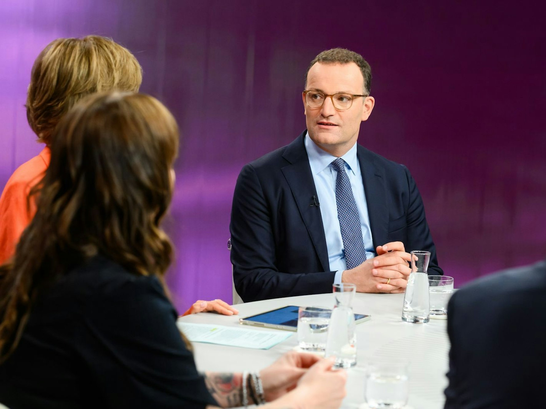 Jens Spahn betonte: „Jetzt ist nicht die Zeit, die Steuern zu erhöhen.“ (Bild: ZDF / Jule Roehr)