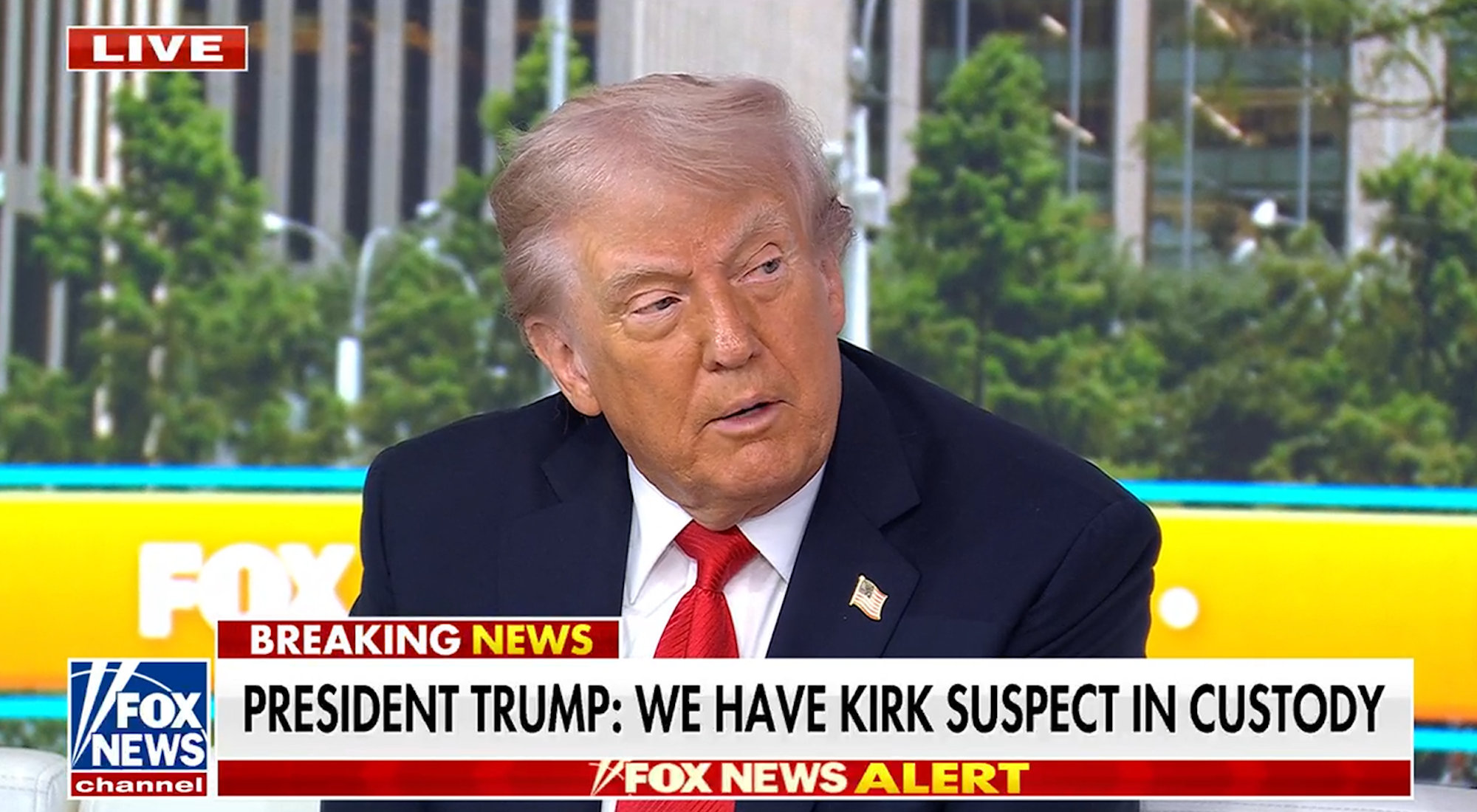 Donald Trump am Freitag (12. September) im Interview bei Fox News.