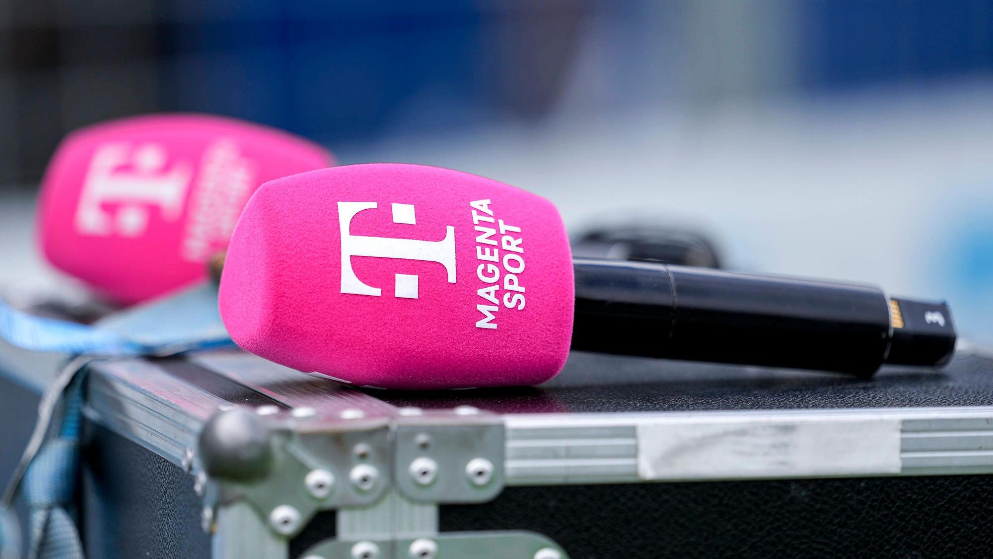 Ein Mikrofon von MagentaSport. Dieses Foto dient als Symbolbild.