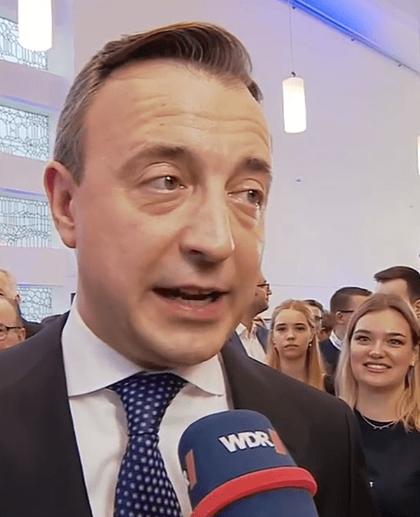 CDU-Generalsekretär Paul Ziemiak auf der Wahlparty in Düsseldorf.