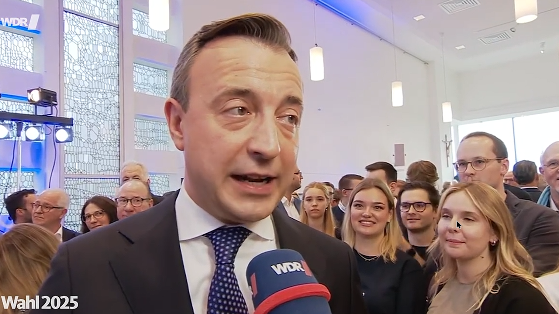 CDU-Generalsekretär Paul Ziemiak auf der Wahlparty in Düsseldorf.