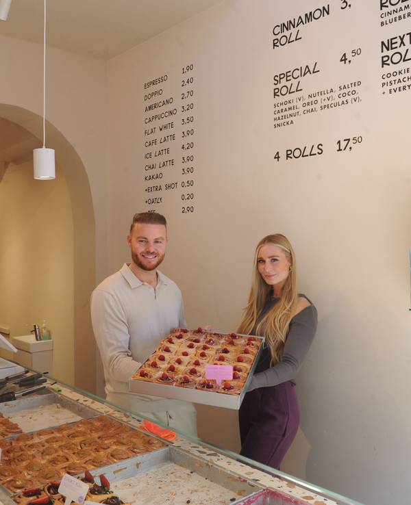 Geschäftsführer und Geschäftsführerin sind Anna Schlecht und Luca Breuer in der Kölner Cinnamood-Filiale (Foto von 2022).