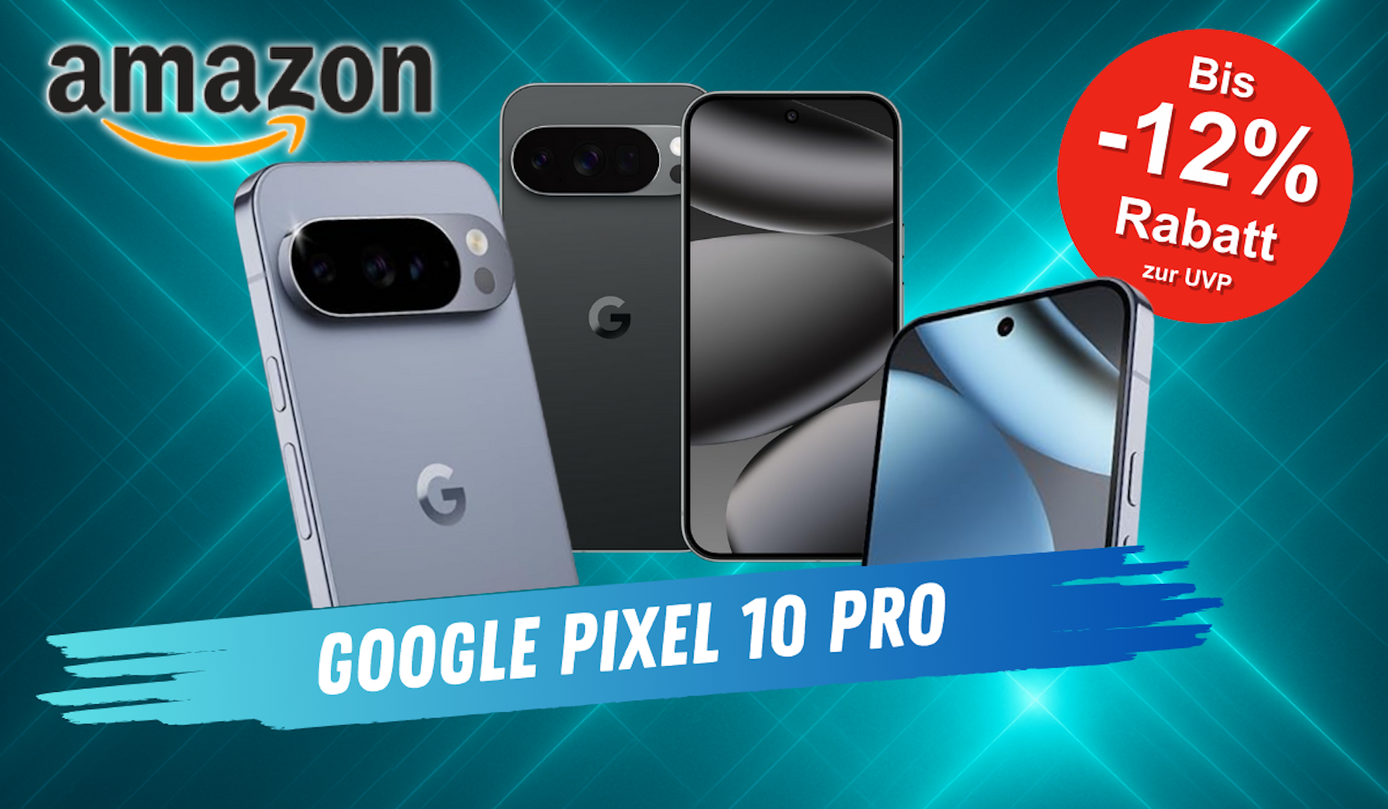 Google Pixel 10 Pro in mehreren Farb-Varianten.