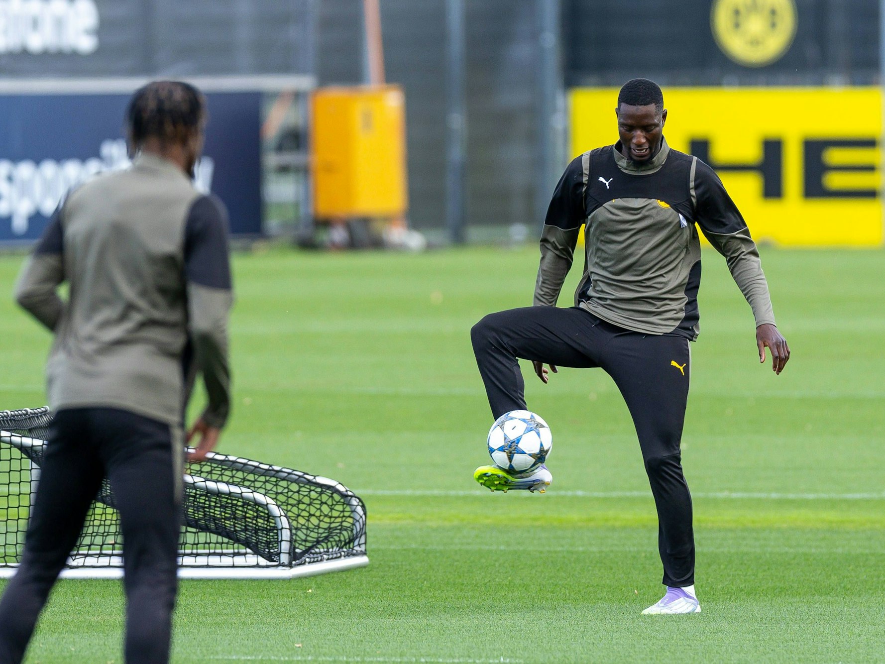 Serhou Guirassy beim Training im Vorfeld der Partie gegen Juventus Turin.