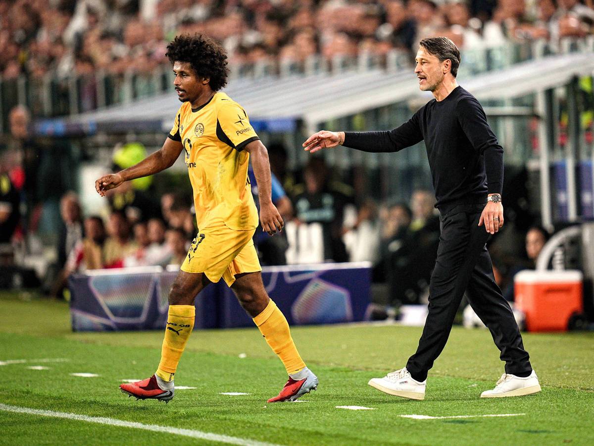 Niko Kovac und Karim Adeyemi in der Champions League bei Juventus Turin.