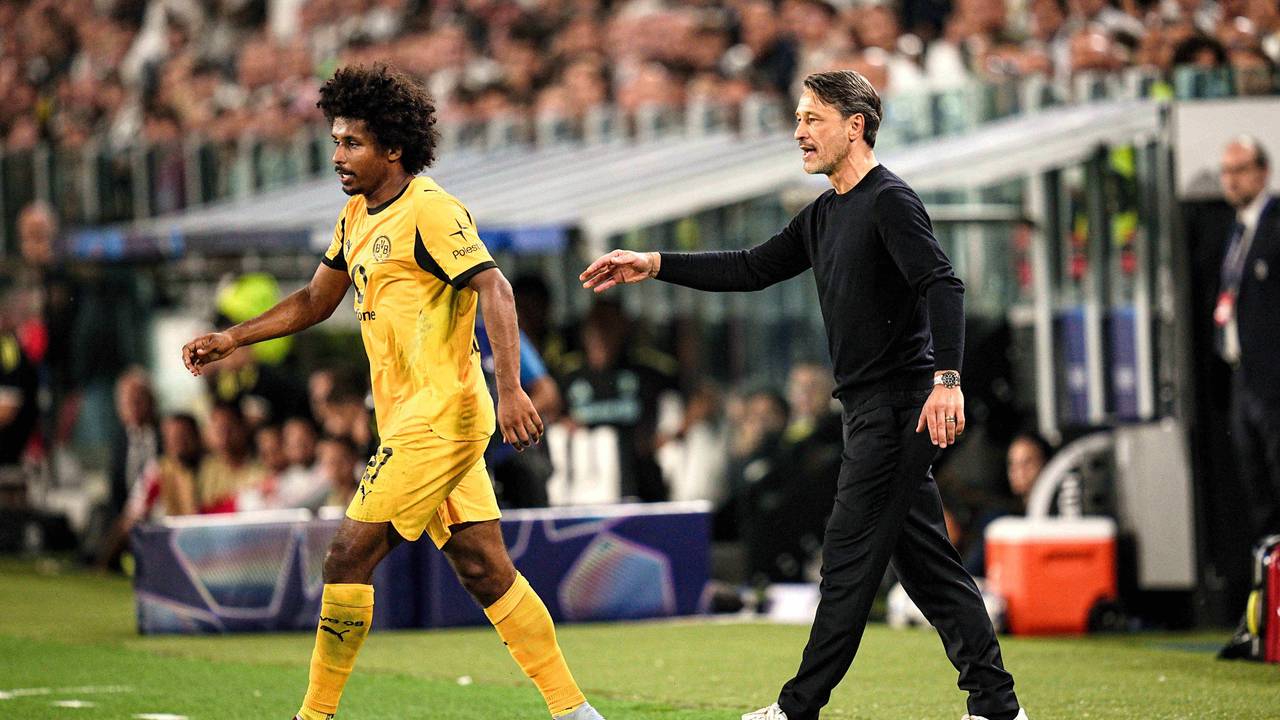 Niko Kovac und Karim Adeyemi in der Champions League bei Juventus Turin.