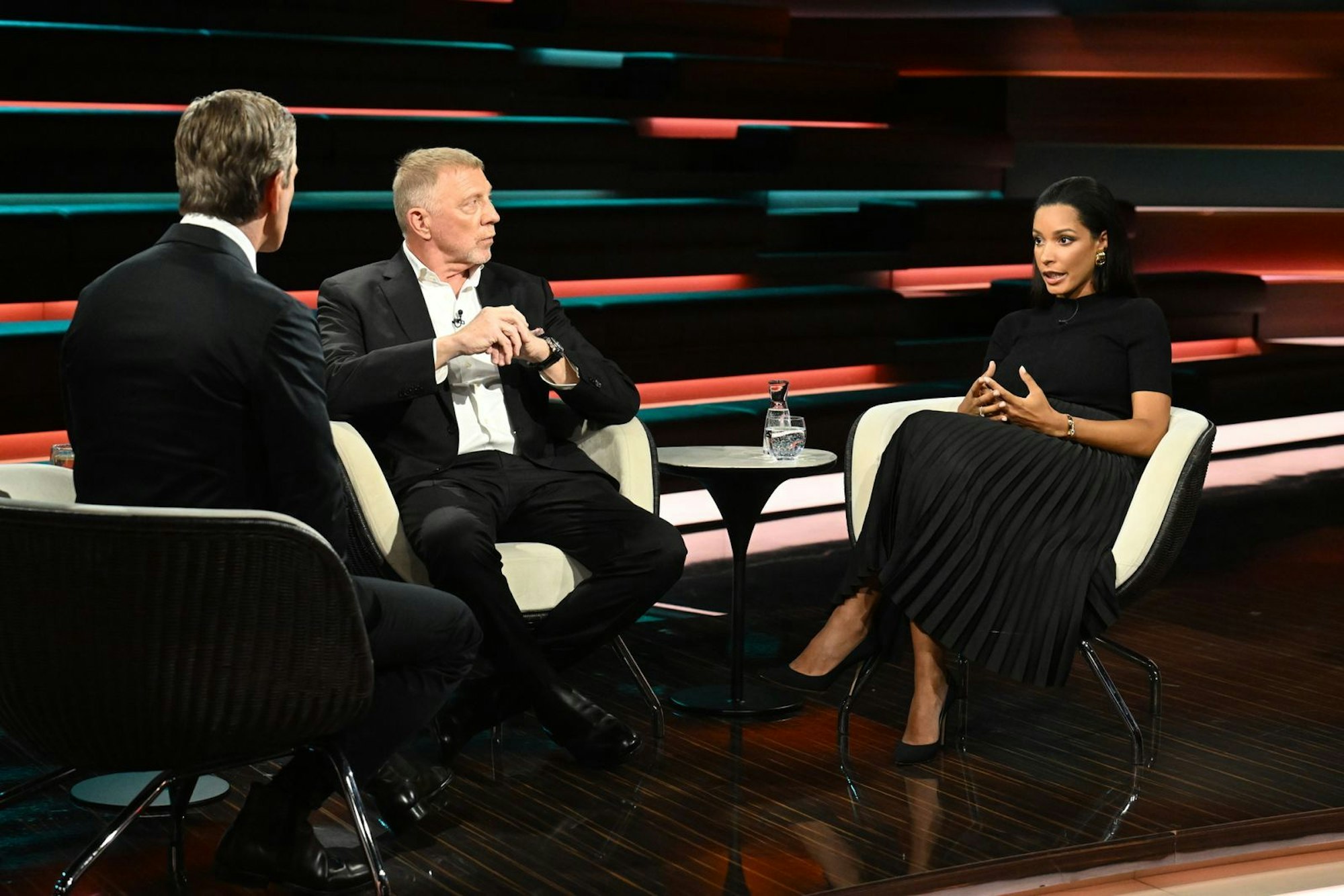 Markus Lanz sprach am Mittwochabend mit Boris Becker und dessen Frau Lilian de Carvalho Monteiro. (Bild: ZDF / Cornelia Lehmann)