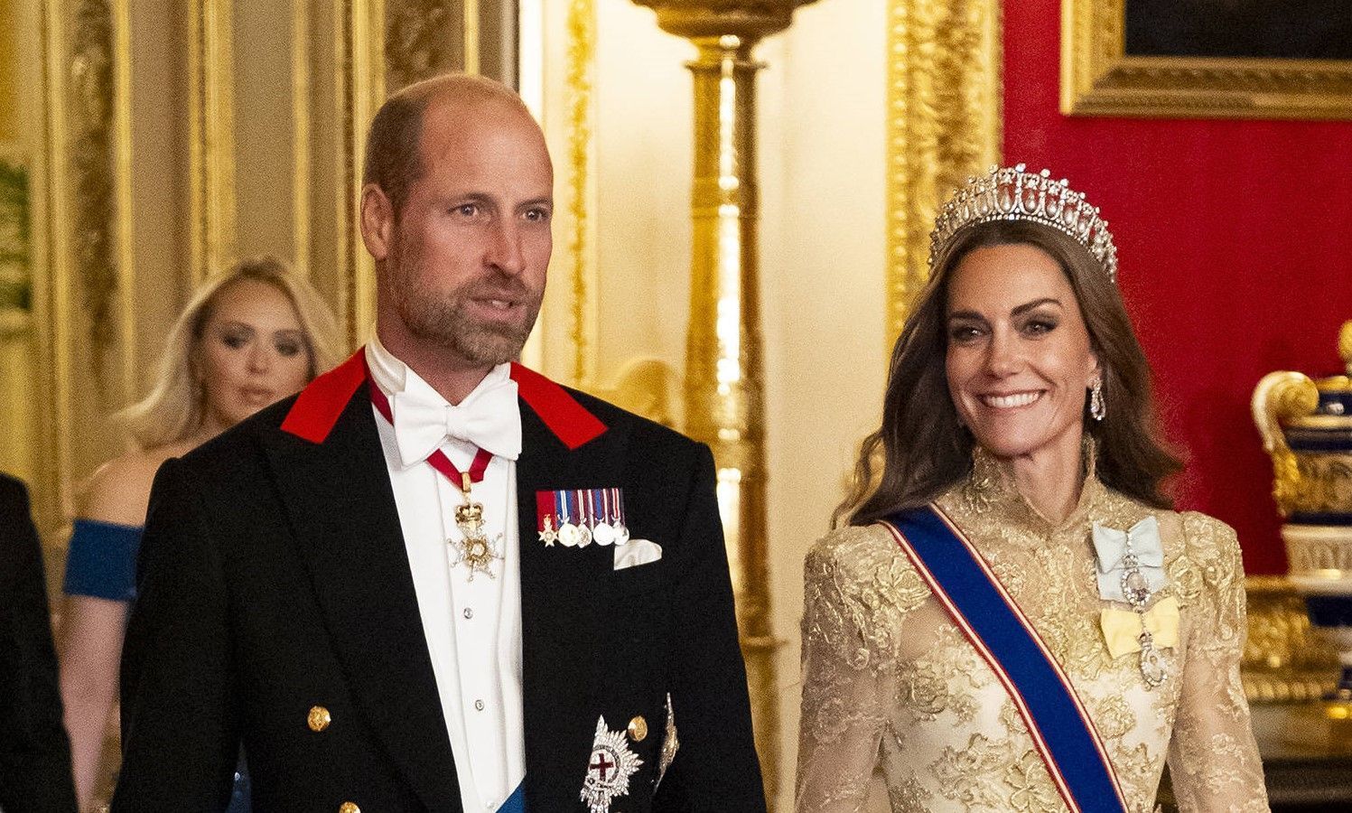 Prinzessin Kate zog beim Staatsbankett neben Prinz WIlliam alle Blicke auf sich.