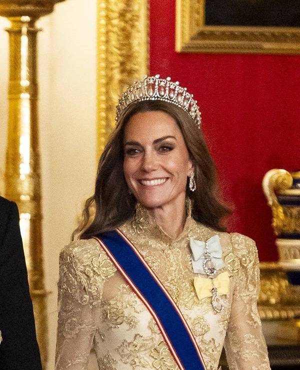 Prinzessin Kate zog beim Staatsbankett neben Prinz WIlliam alle Blicke auf sich.