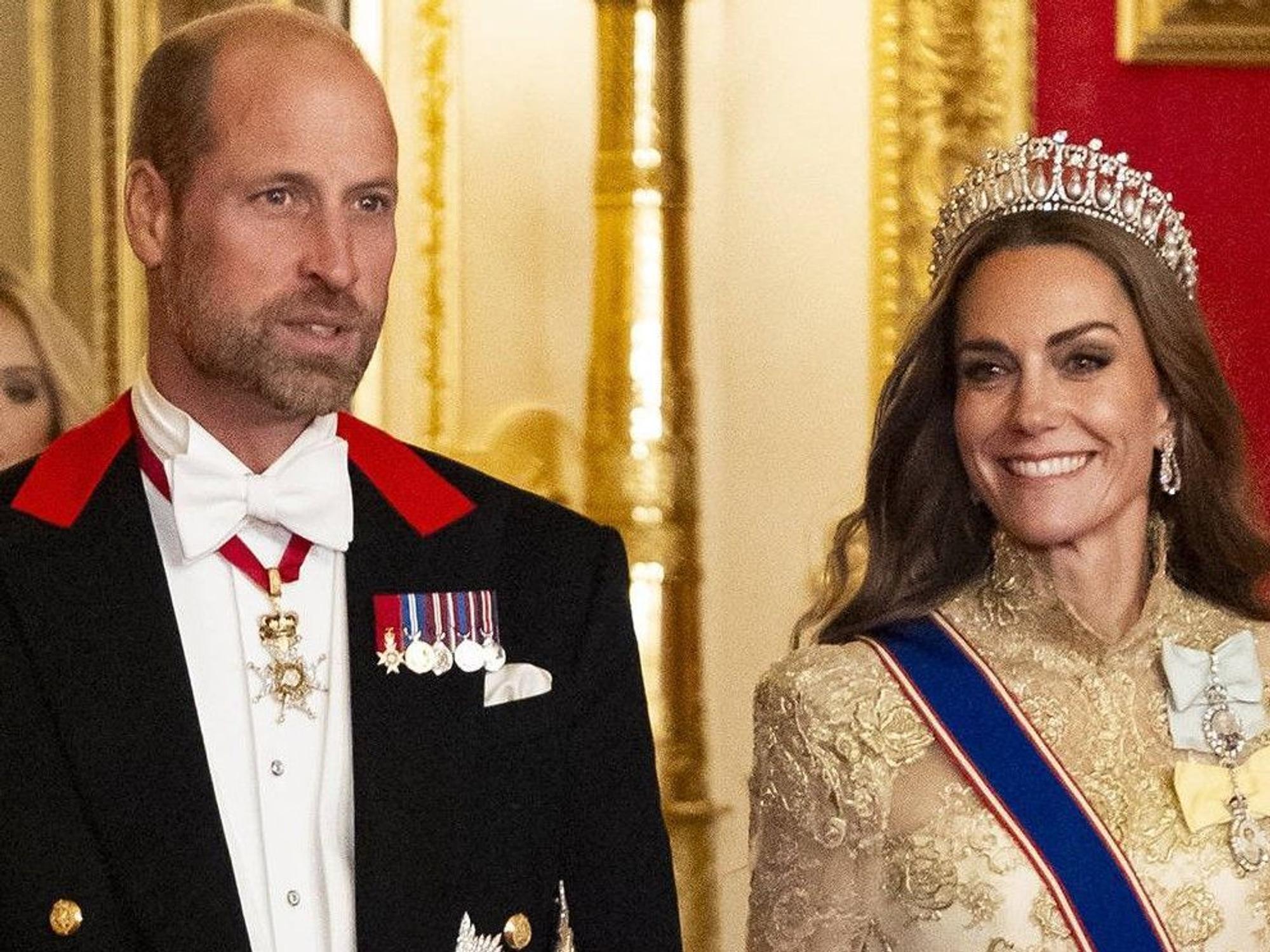 Prinzessin Kate zog beim Staatsbankett neben Prinz WIlliam alle Blicke auf sich.