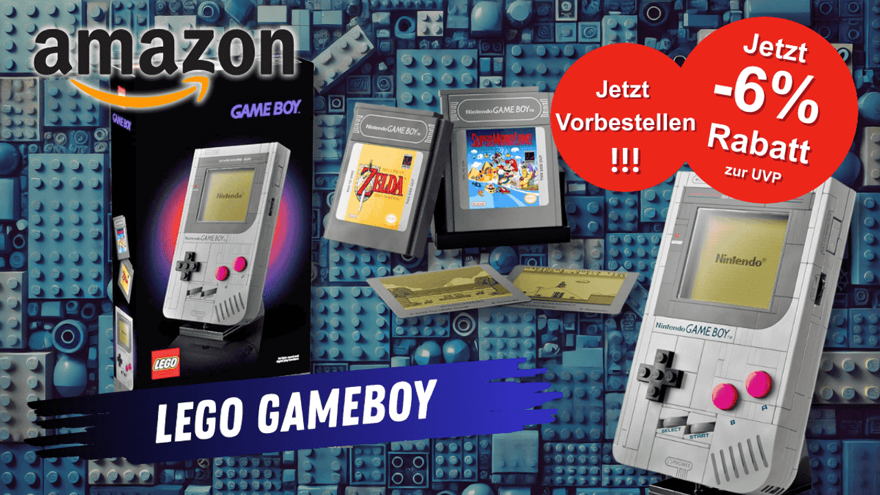 LEGO Super Mario Game Boy ab 01.10.2025 – jetzt bei Amazon vorbestellen und sparen: -6% Rabatt auf den Game Boy & bis zu -48% auf weitere LEGO Sets.