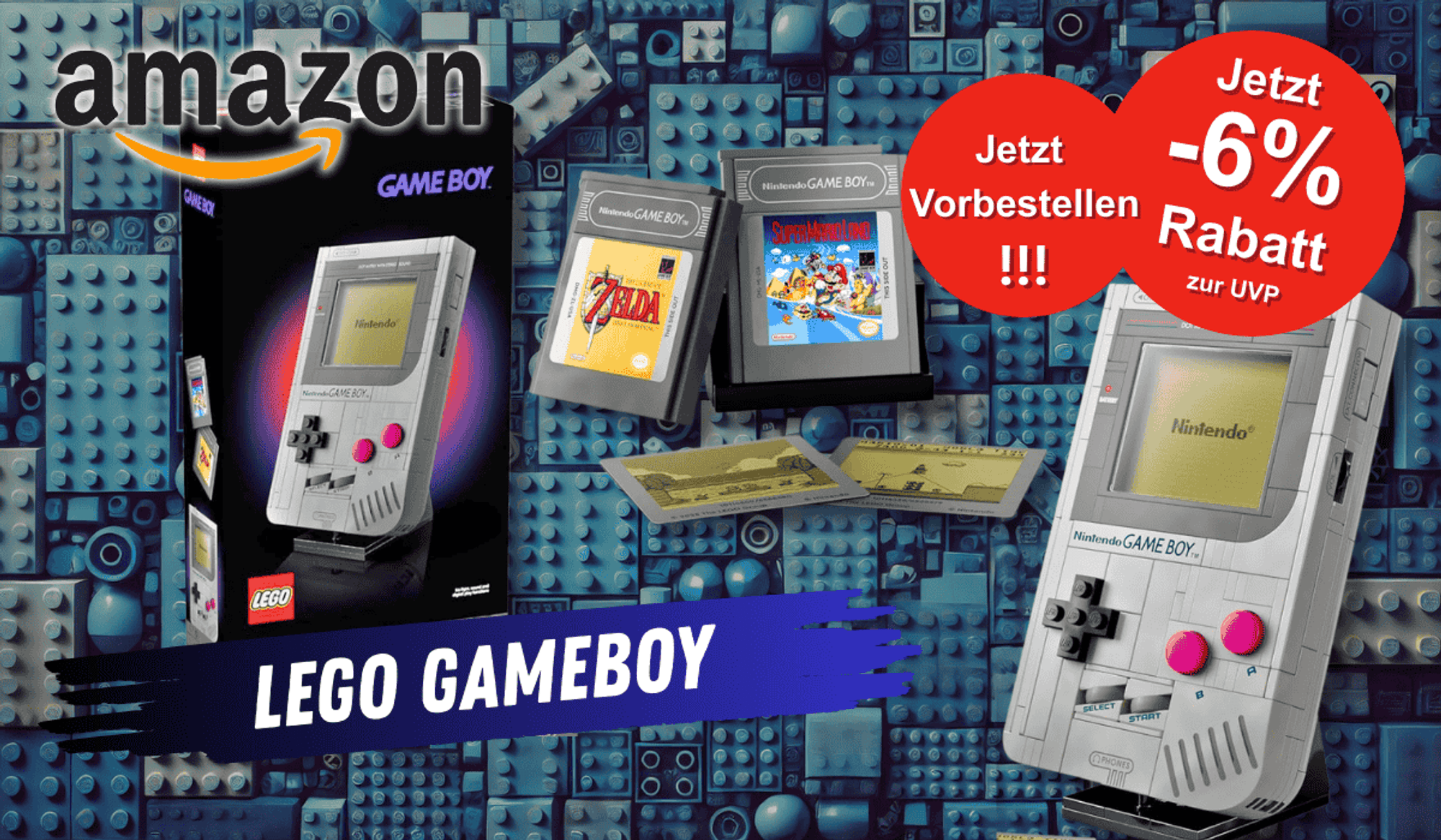 LEGO Super Mario Game Boy ab 01.10.2025 – jetzt bei Amazon vorbestellen und sparen: -6% Rabatt auf den Game Boy & bis zu -48% auf weitere LEGO Sets.