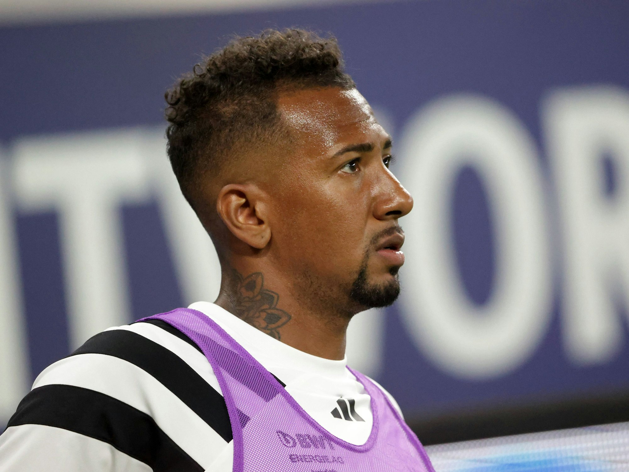 Jerome Boateng beim Spiel vom Linzer ASK gegen Red Bull Salzburg.