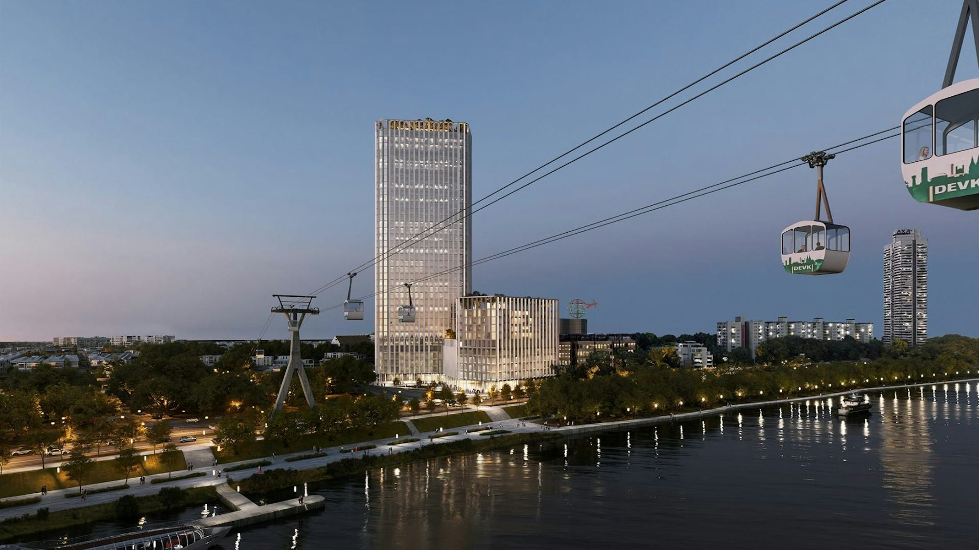 So sieht der Sieger des Architektenwettbewerbs für das DEVK-Hochhaus aus.