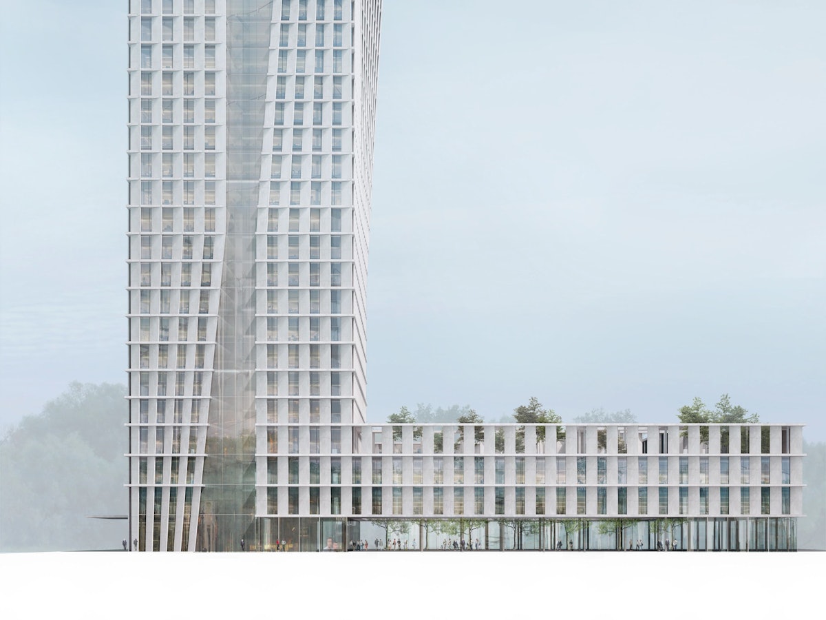 Architektenentwurf für ein Hochhaus in Köln-Deutz
