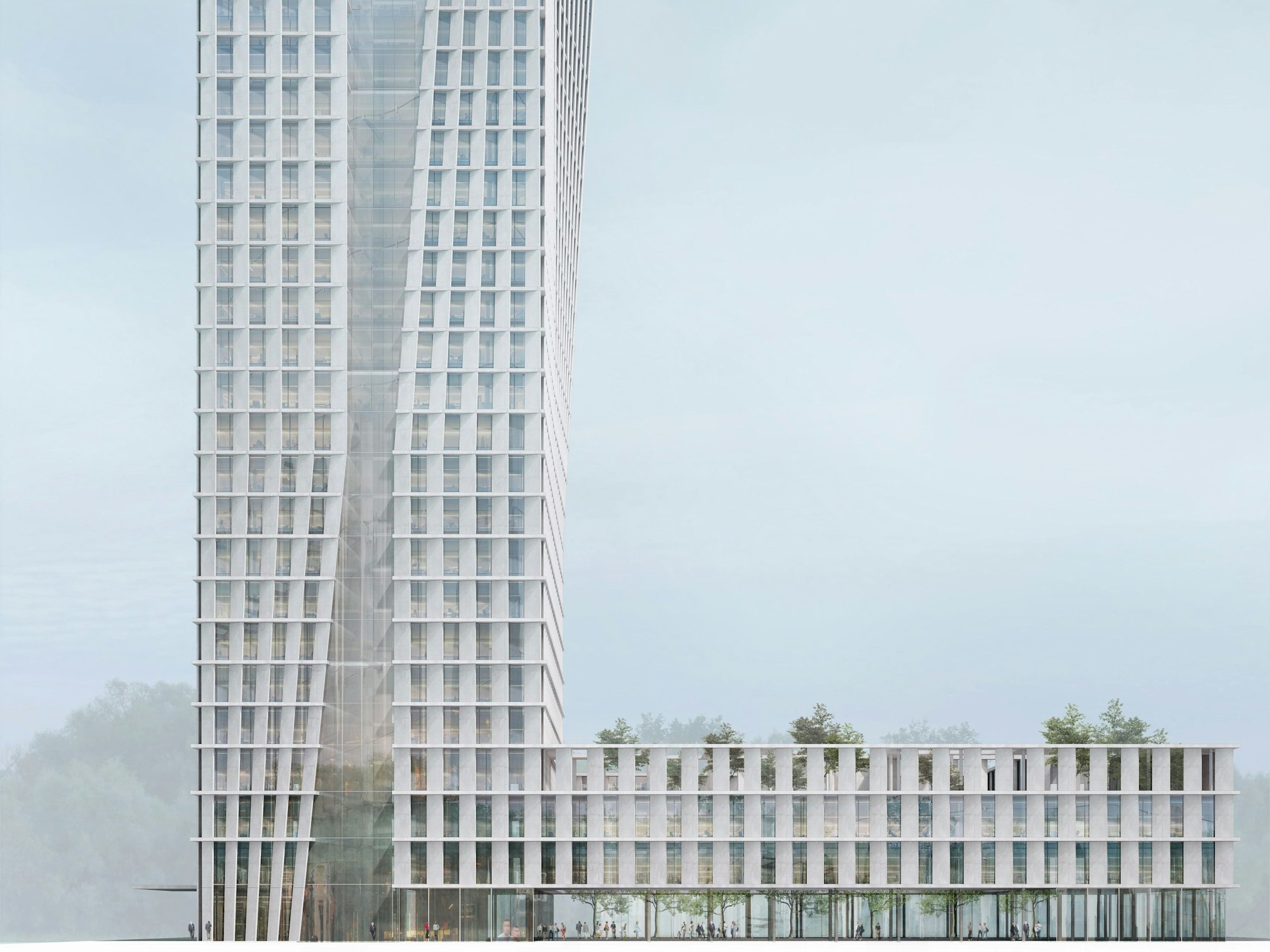 Architektenentwurf für ein Hochhaus in Köln-Deutz
