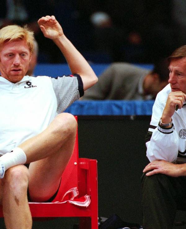 Niki Pilic und Boris Becker.