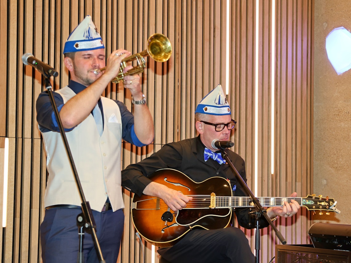 JP Weber und Michael Kuhl bei einem Auftritt.