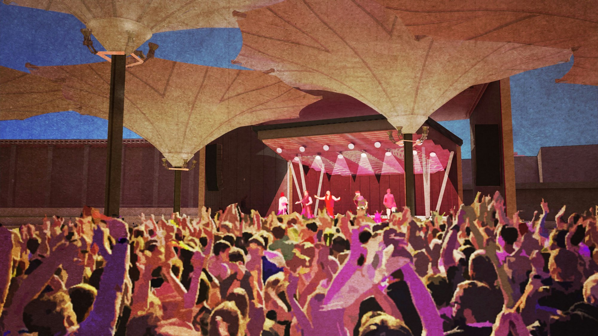 Visualisierung vom neuen Tanzbrunnen-Gelände nach dem Umbau.