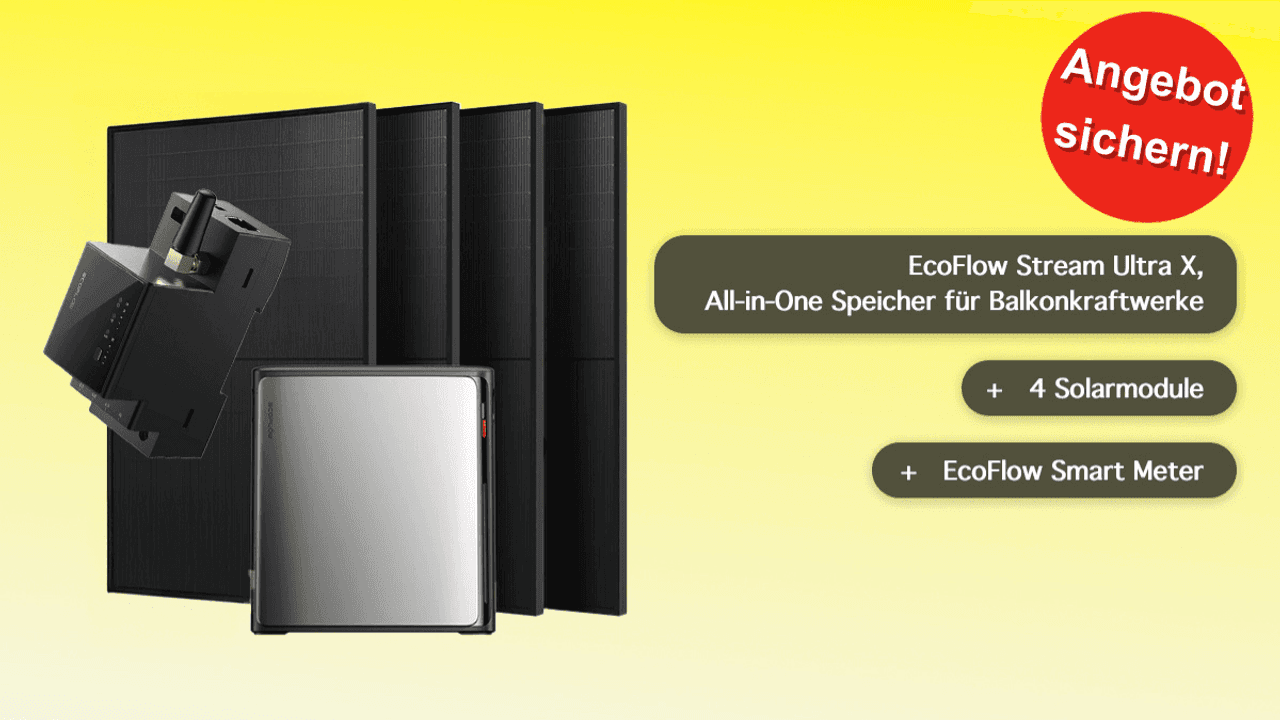 EcoFlow Stream Ultra X All-in-One-Speicher mit Solarpanels im Angebot