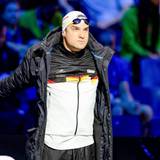 Marius Kusch vor einem Rennen über 50 Meter.