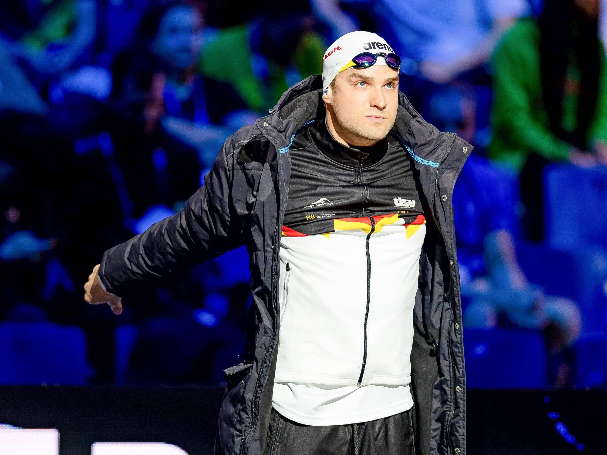 Marius Kusch vor einem Rennen über 50 Meter.