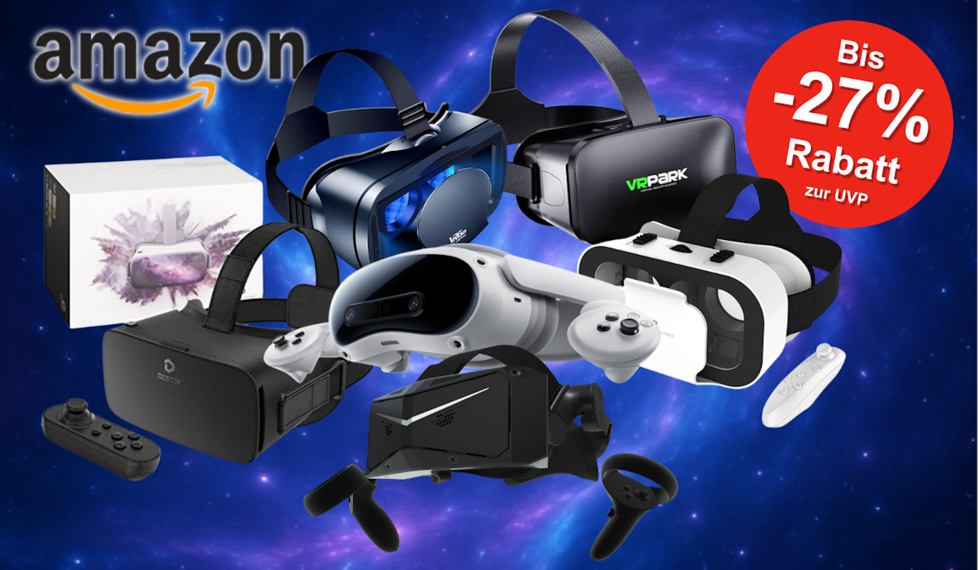 Auf dem Bild sind mehrere VR Brillen zu sehen mi