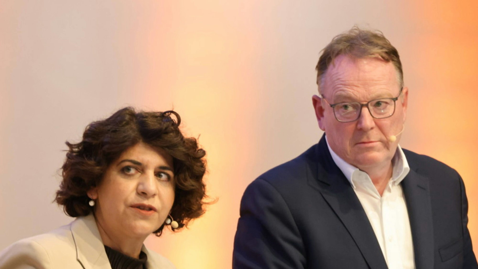 Berivan Aymaz und Torsten Burmester (hier bei einem IHK-Talk am 12. September)
