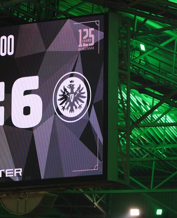 Anzeigetafel im Borussia-Park mit dem Endstand 4:6.