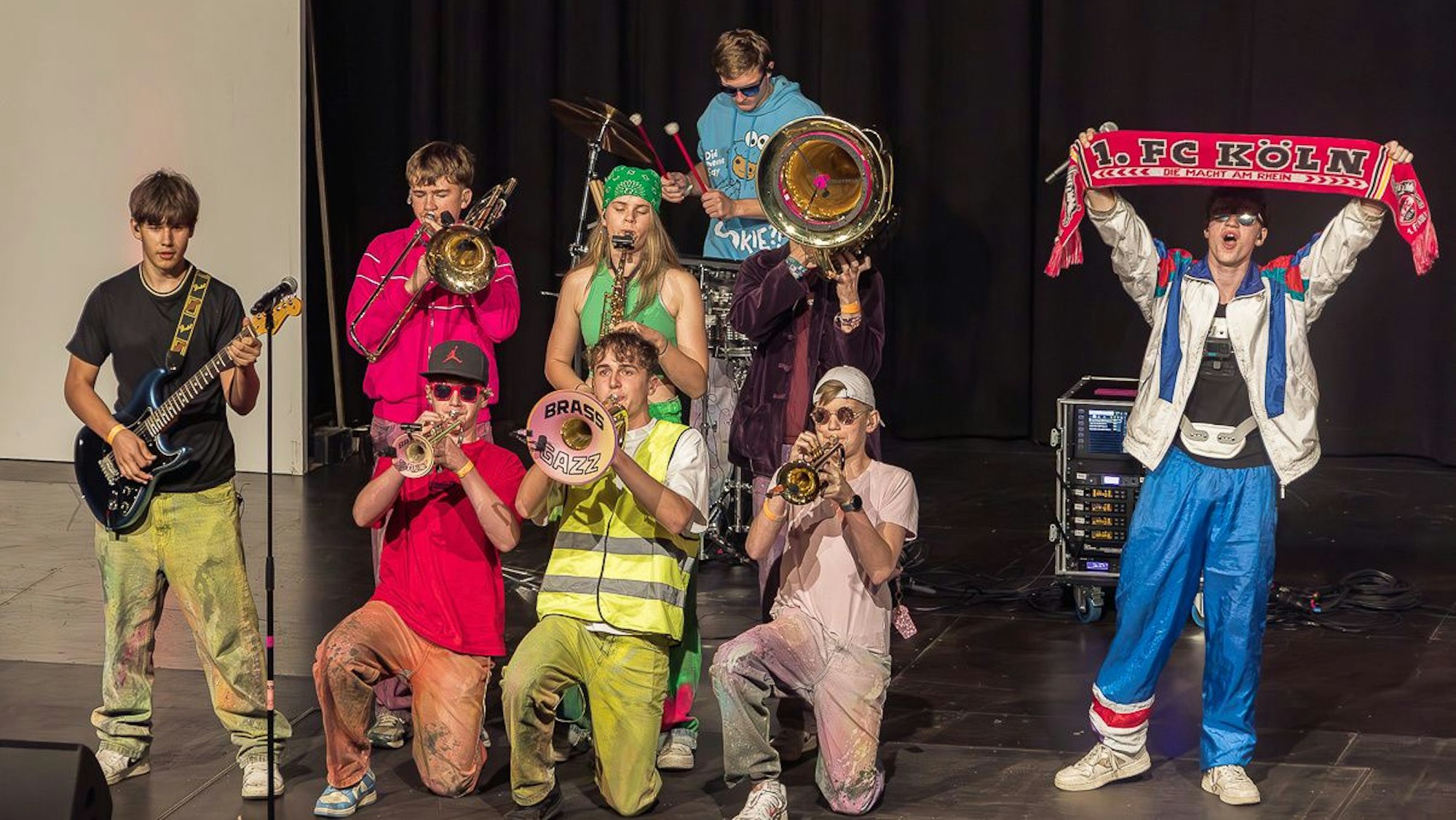 Die Nachwuchsband Brassgazz auf der Bühne.