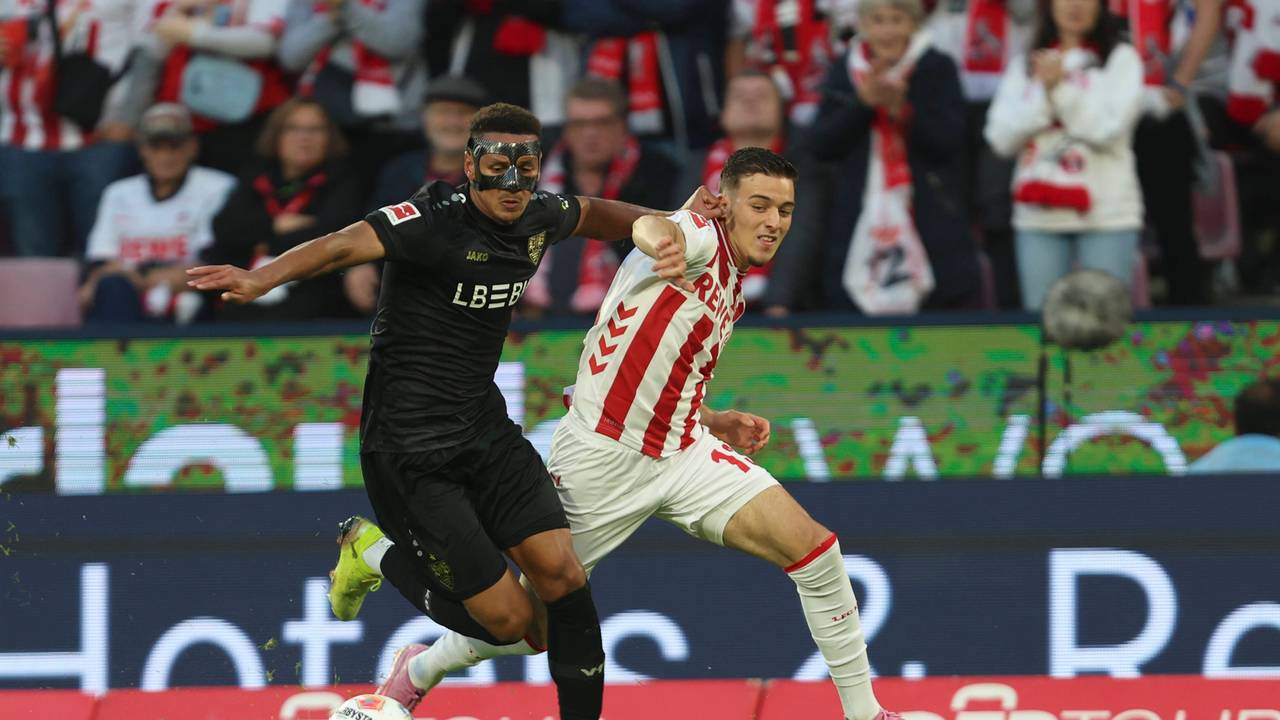 Said El Mala im Zweikampf gegen Stuttgarts Luca Jaquez.