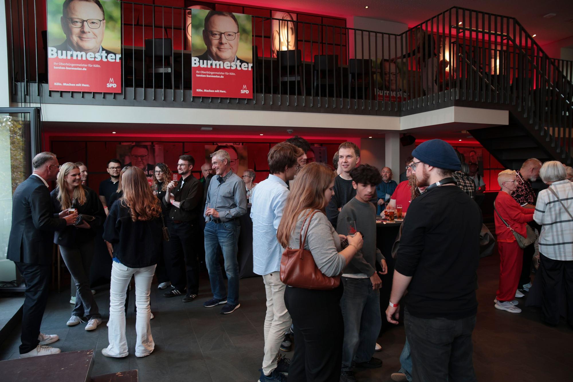Die Wahlparty der SPD im Saal Anno 1858 in der Malzmühle.