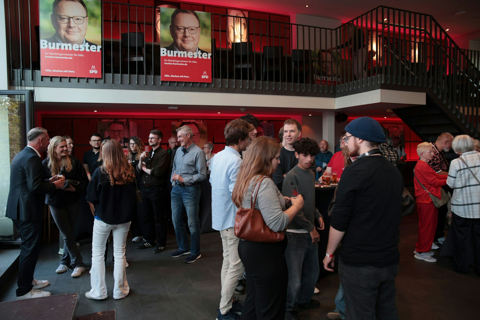 Die Wahlparty der SPD im Saal Anno 1858 in der Malzmühle.