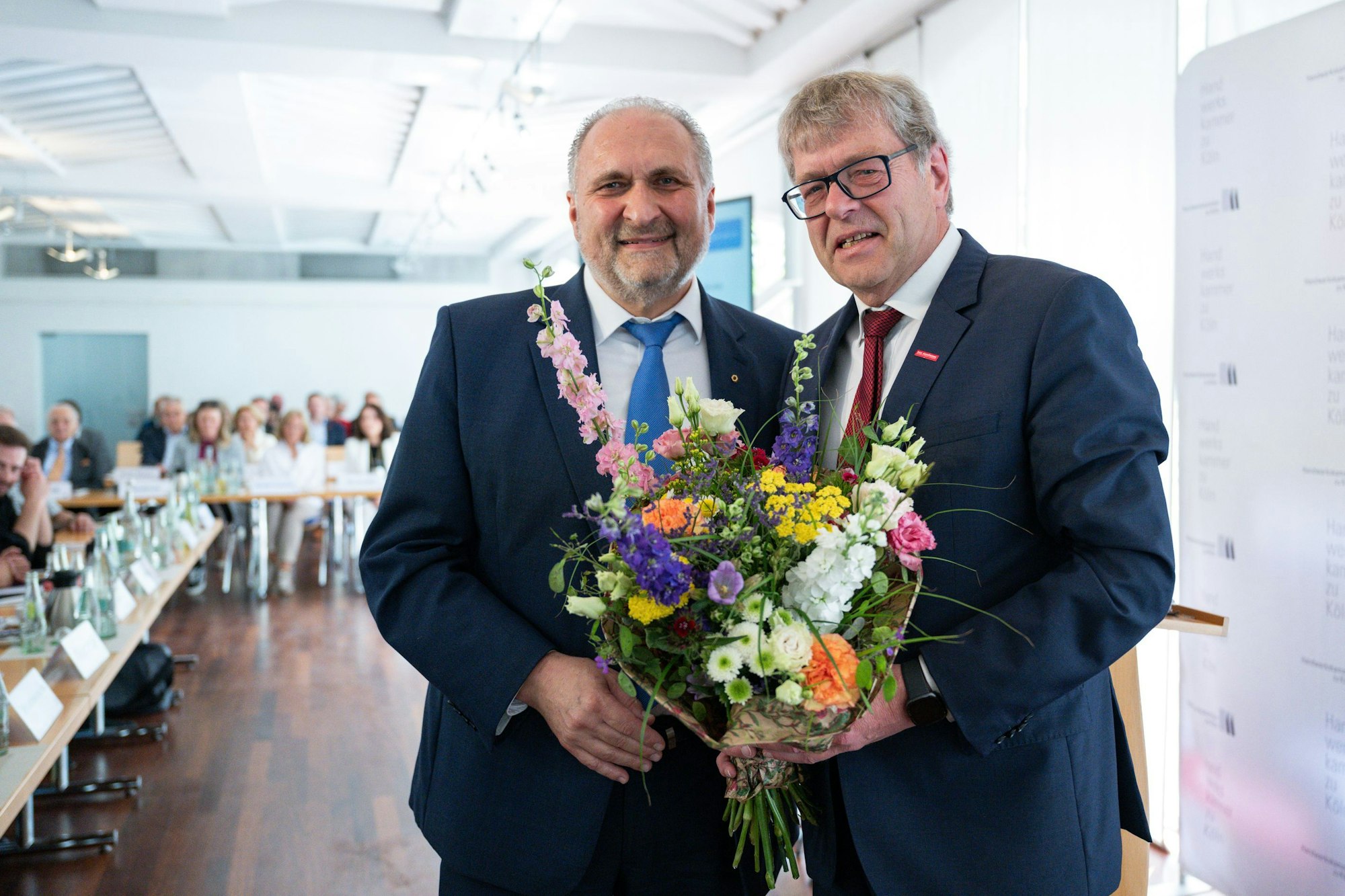 Thomas Radermacher (rechts) mit Vorgänger Hans Peter Wollseifer.