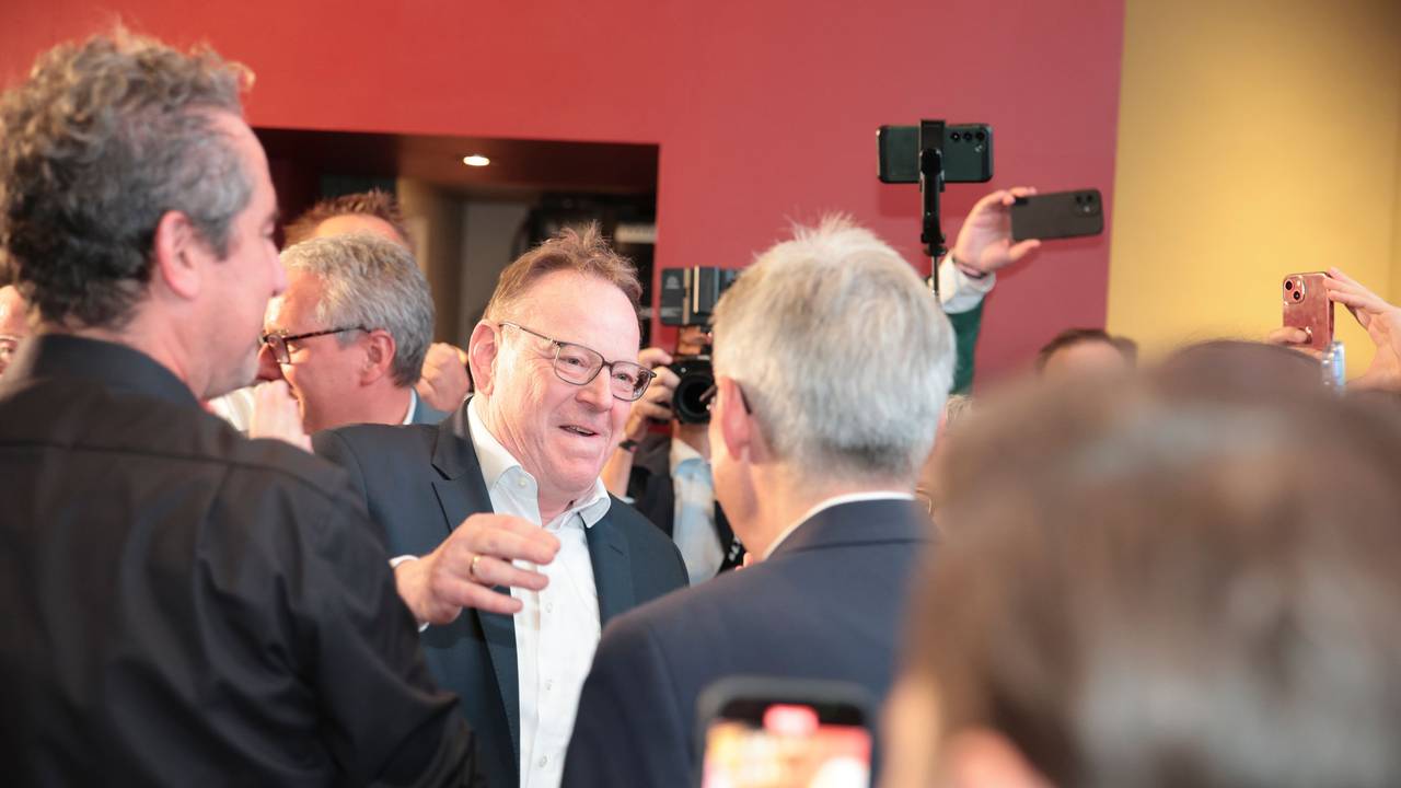 Torsten Burmester bei der Wahlparty der SPD in Köln.