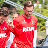 Simon Zoller und Thomas Kessler gemeinsam beim Training des 1. FC Köln.