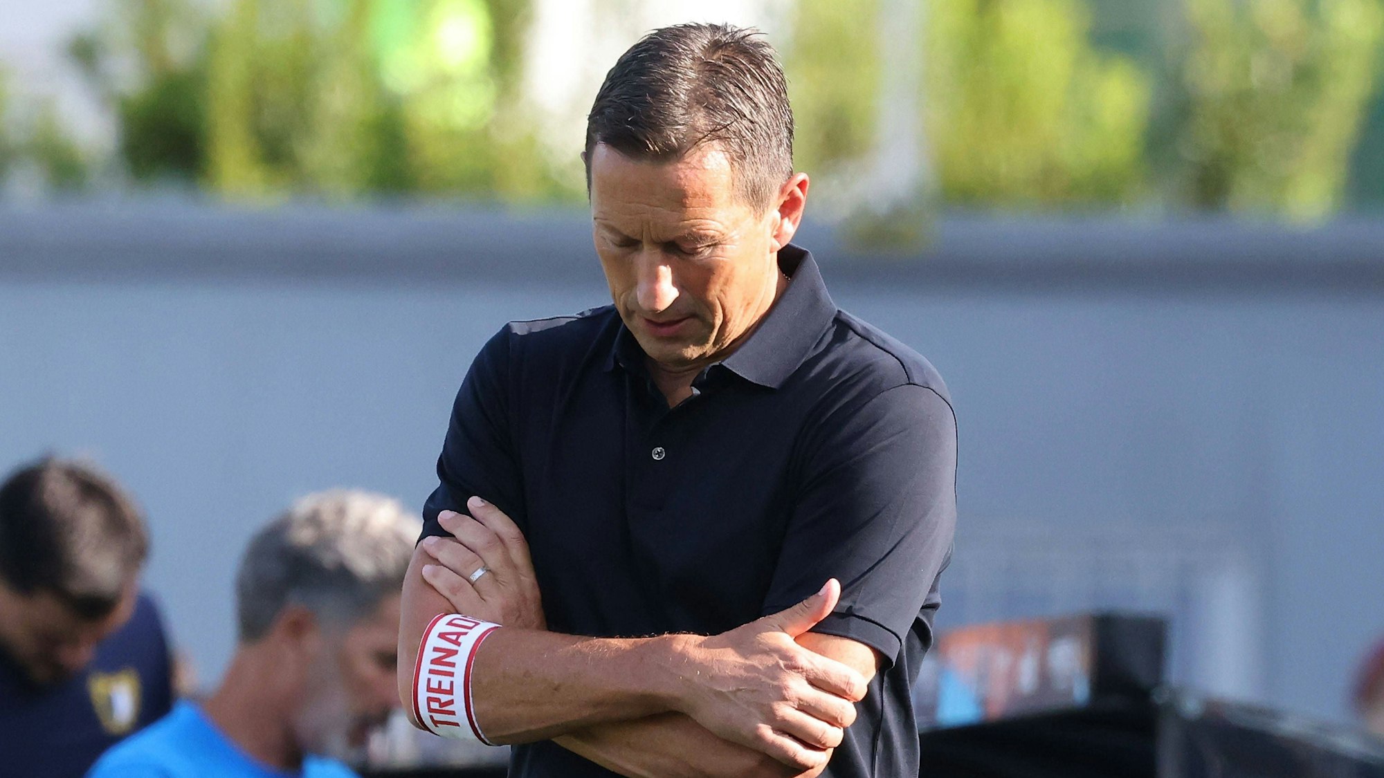 Trainer Roger Schmidt bei einem Spiel von Benfica Lissabon.