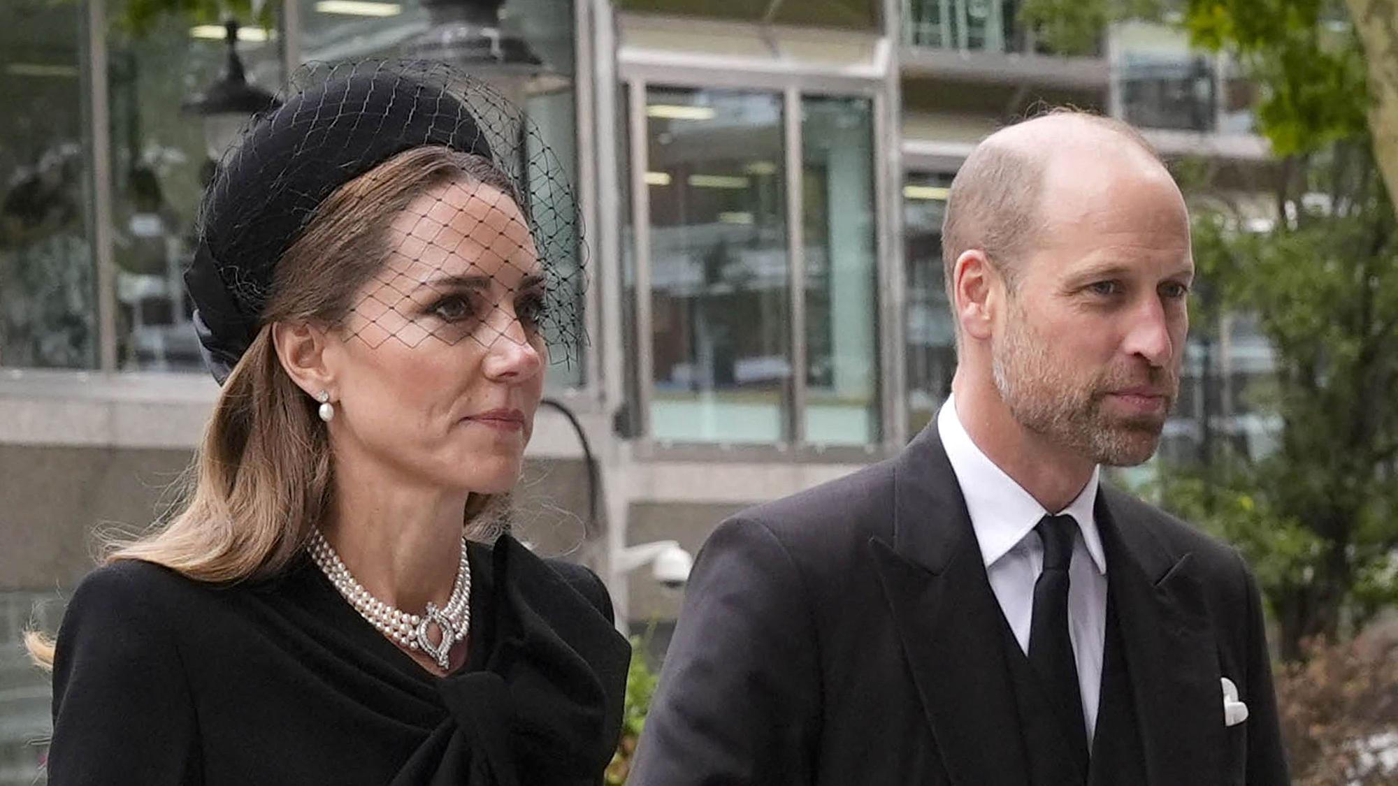 Prinzessin Kate und Prinz William treffen zur Totenmesse für Herzogin Katharine von Kent in der Westminster Cathedral in London ein.