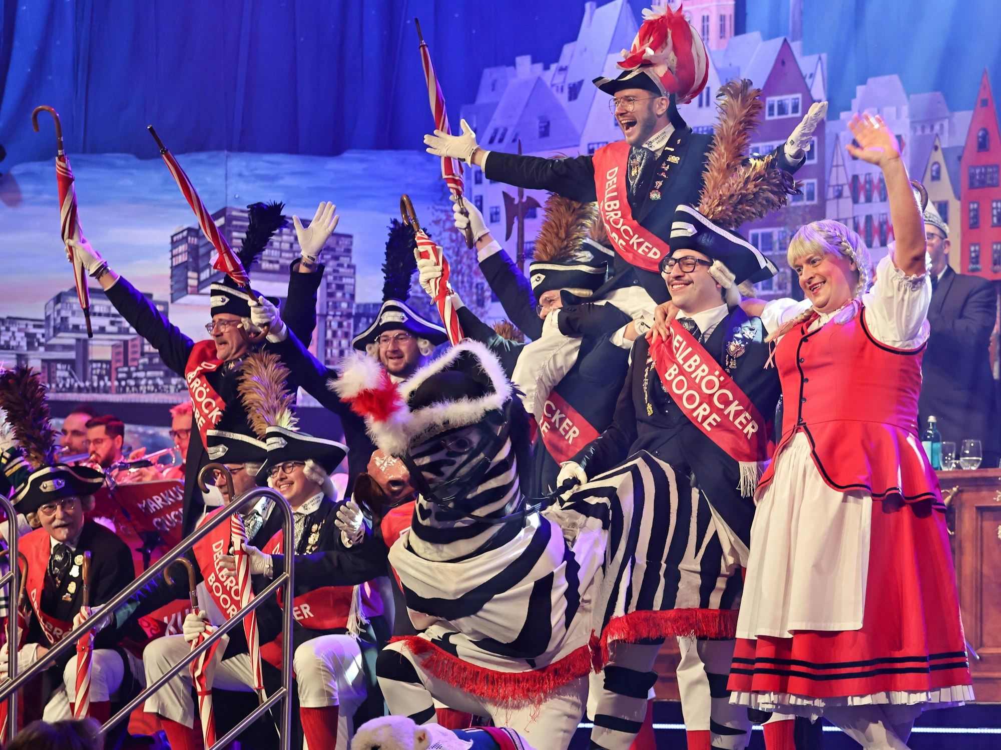 Das Dellbröcker Boore Schnäuzer Ballett auf der Gürzenich-Bühne.
